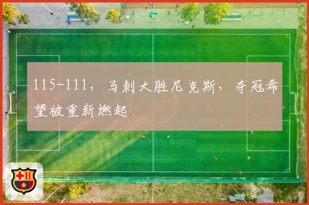 115-111，马刺大胜尼克斯，夺冠希望被重新燃起