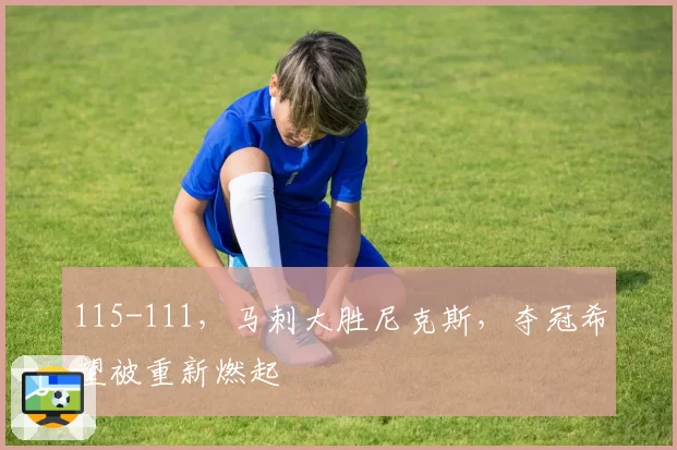 115-111,马刺大胜尼克斯,夺冠希望被重新燃起