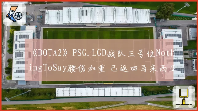 《DOTA2》PSG.LGD战队三号位NothingToSay腰伤加重 已返回马来西亚治疗